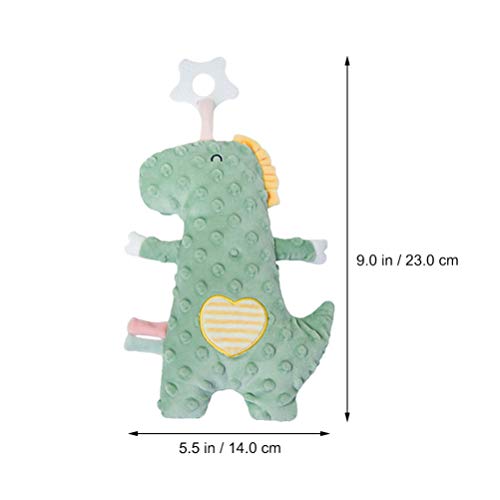 TOYANDONA Infant Teether Dinosaur Plush Doll Toys Stuffed Animal Toy Niño Chupete Muñeca Baby Chupete Holder Plush Toy