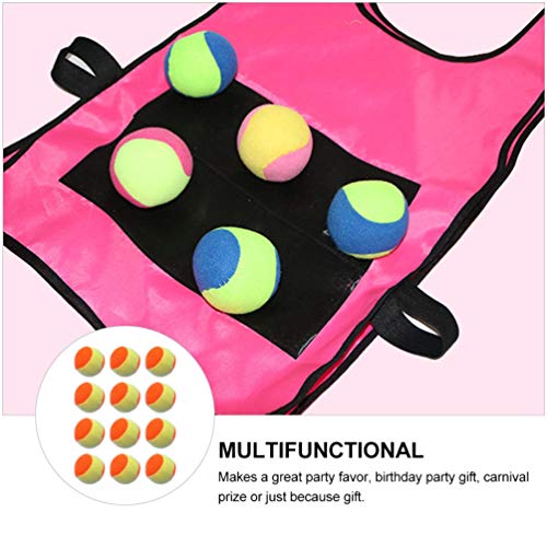 TOYANDONA Juego de 12 pelotas de velcro de 6,3 cm para niños, juego de pelota de pesca, juego de pelotas, juego de pelotas de remo de velcro, juego para playa, aire libre, deportes, juguete para playa