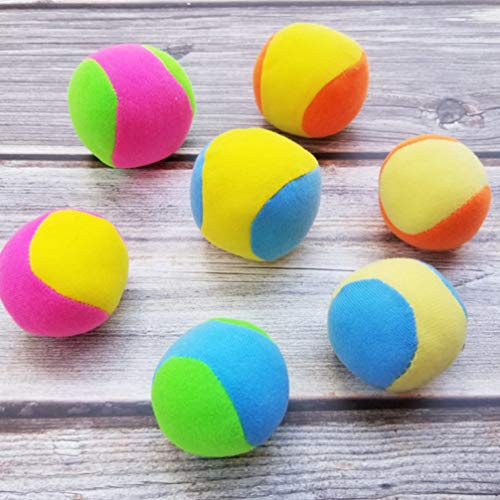 TOYANDONA Juego de 12 pelotas de velcro de 6,3 cm para niños, juego de pelota de pesca, juego de pelotas, juego de pelotas de remo de velcro, juego para playa, aire libre, deportes, juguete para playa