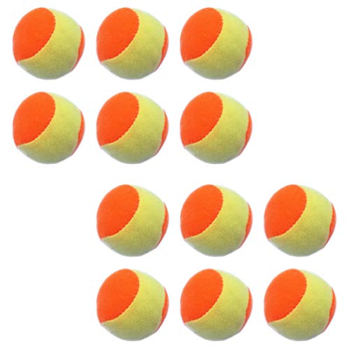 TOYANDONA Juego de 12 pelotas de velcro de 6,3 cm para niños, juego de pelota de pesca, juego de pelotas, juego de pelotas de remo de velcro, juego para playa, aire libre, deportes, juguete para playa