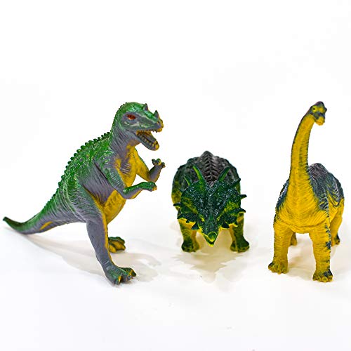 TOYLAND 18 Dinosaurios de Pieza de época jurásica en la Tina Juega a Las Figuras y el tapete de Juego