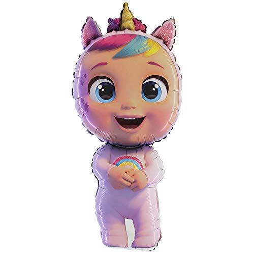 Toyland® 44"Cry Babies Fantasy Dreamy Unicorn Foil Globo - Decoraciones para fiestas