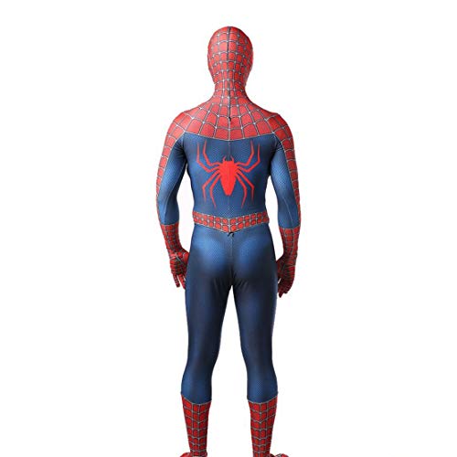 TOYSGAMES Amazing Spiderman Cosplay Niños Traje Adulto Negro Versátil Tight Body Suit Superhero Movie Theme Party Props Disfraz de máscara de Juguetes