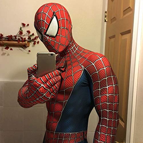 TOYSGAMES Amazing Spiderman Cosplay Niños Traje Adulto Negro Versátil Tight Body Suit Superhero Movie Theme Party Props Disfraz de máscara de Juguetes