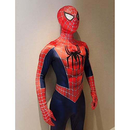 TOYSGAMES Amazing Spiderman Cosplay Niños Traje Adulto Negro Versátil Tight Body Suit Superhero Movie Theme Party Props Disfraz de máscara de Juguetes