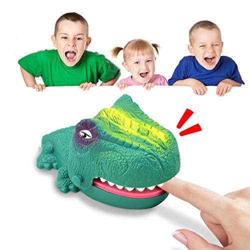 Toyvian Dinosaurio para morder los dedos, juego de dientes de cocodrilo, juguete divertido para niños, marioneta de mano para padres e hijos, juguete interactivo para fiestas