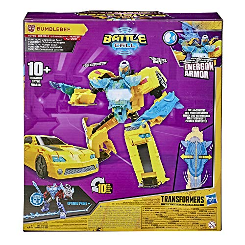 TRANSFORMERS Bumblebee Cyberverse Adventures Battle Call Officer Class Bumblebee, Luces y Sonidos activados por Voz, a Partir de 6 y hasta 10 Pulgadas