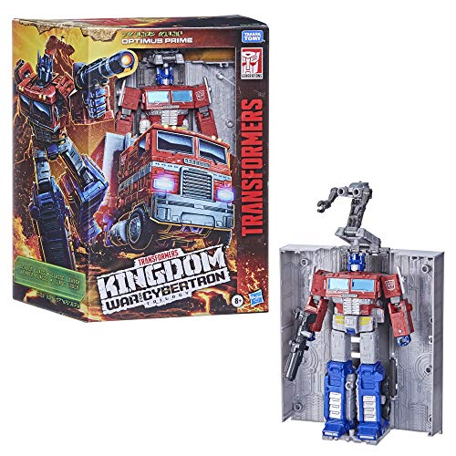 Transformers Toys Generations War for Cybertron: Kingdom Leader WFC-K11 Optimus Prime Figura de acción – niños de 8 años en adelante, 7 Pulgadas