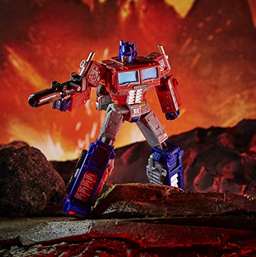 Transformers Toys Generations War for Cybertron: Kingdom Leader WFC-K11 Optimus Prime Figura de acción – niños de 8 años en adelante, 7 Pulgadas