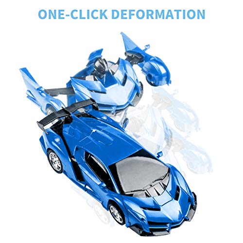 Transforming Toys - Coche de control remoto 2 en 1 con control remoto para niños de 5 a 8 años de edad, robot de deformación, coche RC para niños y niñas