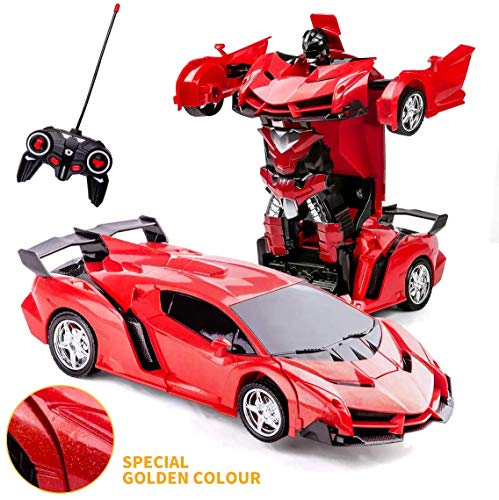 Transforming Toys - Coche de control remoto 2 en 1 con control remoto para niños y niñas de 5 a 12 años de edad Robot de deformación RC para niños y niñas