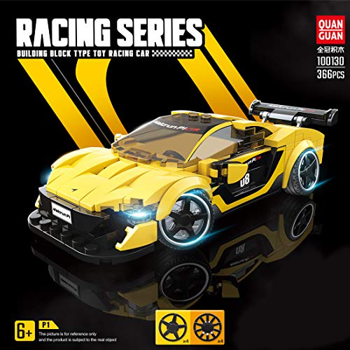 TRCS Juego de construcción de coche de carreras de Speed Champions de 366 piezas, compatible con Lego 75892 McLaren P1