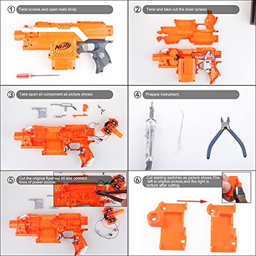 TRCS Worker Flywheel - Kit de actualización para Nerf Stryfe compatible con Nerf