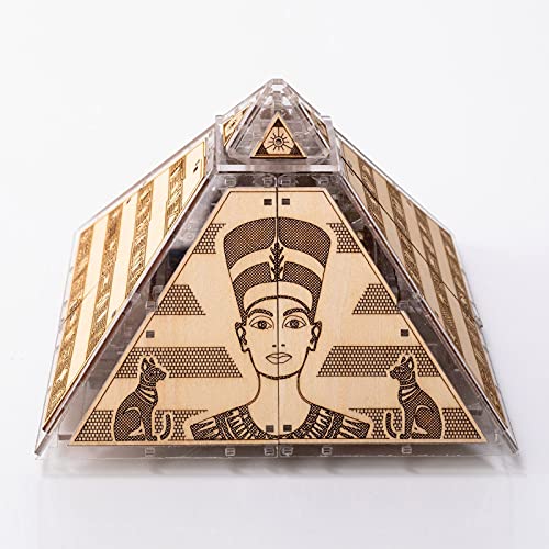 Treasure Box Secrets of Egipto Veter Modelos de plástico de madera 3D Puzzle para adultos DIY STEM Juguetes Hobby Gift Modelado Kit Rompecabezas mecánicos