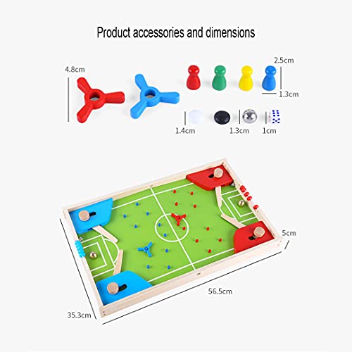 Tres en uno Juego de fútbol de Mesa Juego de Mesa Educativo para niños Doble Versus Multifuncional Juguetes de Madera interactivos para Padres e Hijos,56 * 35 * 5 cm