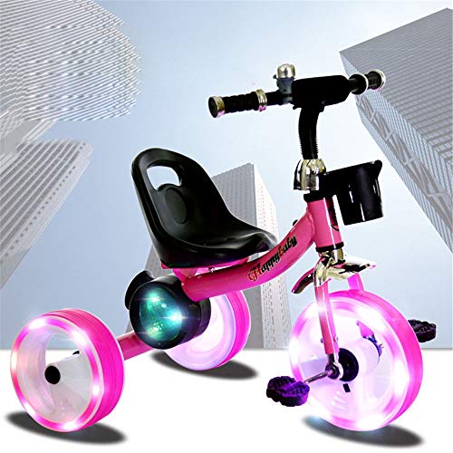 Triciclo plegable bebé Baby Balance Self Tricycle con dirección de empuje y cubo de arena de juguete for que los niños puedan pasear y andar en triciclo Bicicleta de 3 ruedas for niños pequeños 1-6 añ