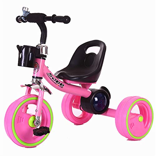 Triciclo plegable bebé Baby Balance Self Tricycle con dirección de empuje y cubo de arena de juguete for que los niños puedan pasear y andar en triciclo Bicicleta de 3 ruedas for niños pequeños 1-6 añ