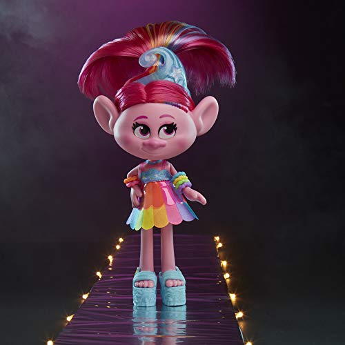 Trolls - Gira Mundial Deluxe Muñecas de Moda Glam personaje Poppy (Hasbro E6569)