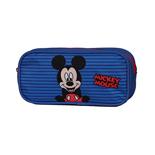 Trousse scolaire rectangulaire Disney Mickey Bleue Bagtrotter