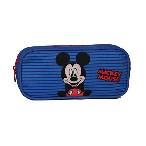 Trousse scolaire rectangulaire Disney Mickey Bleue Bagtrotter