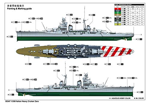 Trumpeter 05347 Modelo Kit Italiano Heavy Cruiser Zara