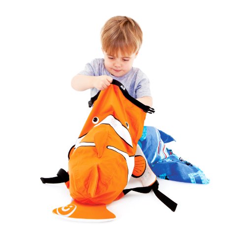 Trunki PaddlePak - Mochila infantil impermeable para piscina y gimnasio, Naranja, 37 x 29 x 17 cm