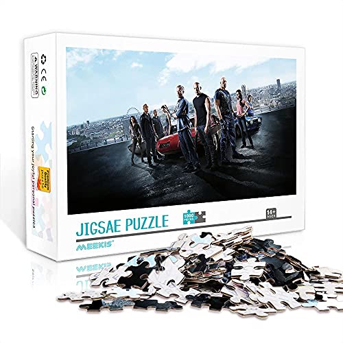 TTbaoz Mini Rompecabezas de 1000 Piezas para Adultos Fast & amp; Furious (dificultad Alta) Relax Jigsaw Puzzle Brain Challenge Jigsaw Puzzle Toys 38x26cm