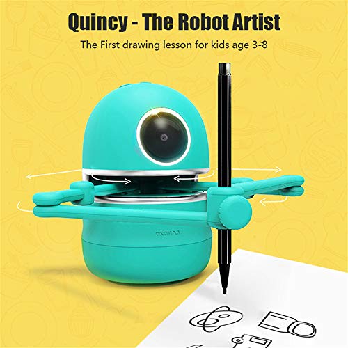 TTLIFE Robot Inteligentede dibujo automático inteligente Pintura/Matemáticas/Ortografía Robot de juguete educativo inteligente Incluye 4 libros 38 tarjetas