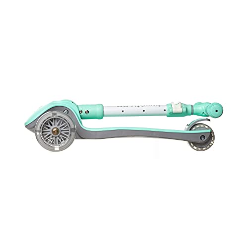 Twenty Go - Patinete Infantil 3 Ruedas con Luces - Manillar Ajustable 57 a 77cm - Menta