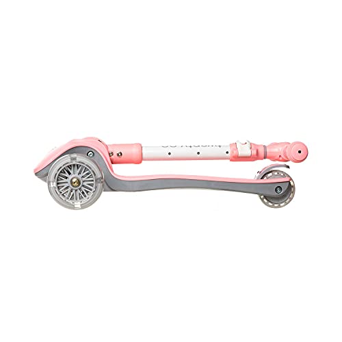 Twenty Go - Patinete Infantil 3 Ruedas con Luces - Manillar Ajustable 57 a 77cm - Rosa