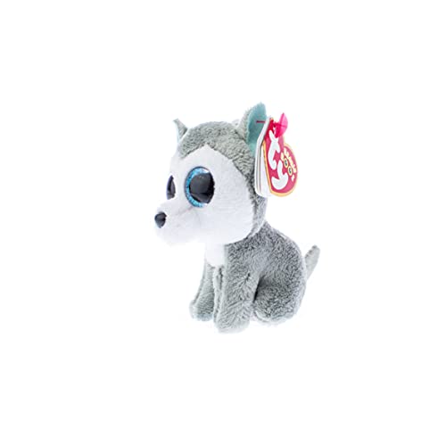 Ty Beanie Boos - Husky de Peluche Slush con Anilla - Peluche Llavero Beanie Perro Husky 10 cm, Juguete Peluche A Partir de 10 años