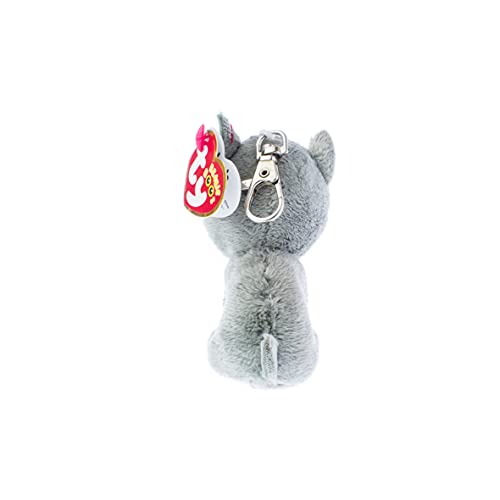 Ty Beanie Boos - Husky de Peluche Slush con Anilla - Peluche Llavero Beanie Perro Husky 10 cm, Juguete Peluche A Partir de 10 años