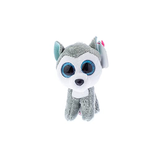 Ty Beanie Boos - Husky de Peluche Slush con Anilla - Peluche Llavero Beanie Perro Husky 10 cm, Juguete Peluche A Partir de 10 años