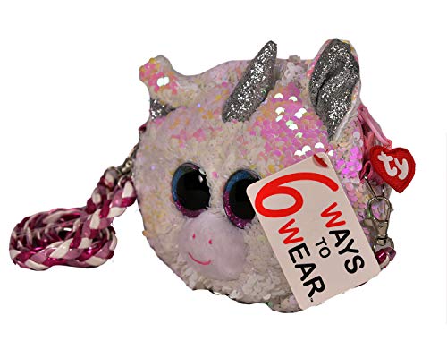 Ty - Bolso Bandolera de Peluche de 20 cm, Diamond la Unicornio, TY95132, Multicolor