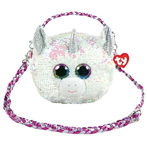 Ty - Bolso Bandolera de Peluche de 20 cm, Diamond la Unicornio, TY95132, Multicolor