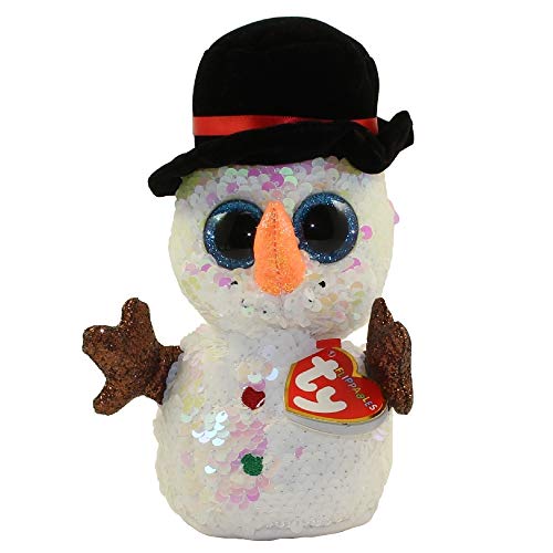 TY– Flippables Small-Peluche de Lentejuelas Melty con muñeco de Nieve 15 cm, TY36339 Multicolor