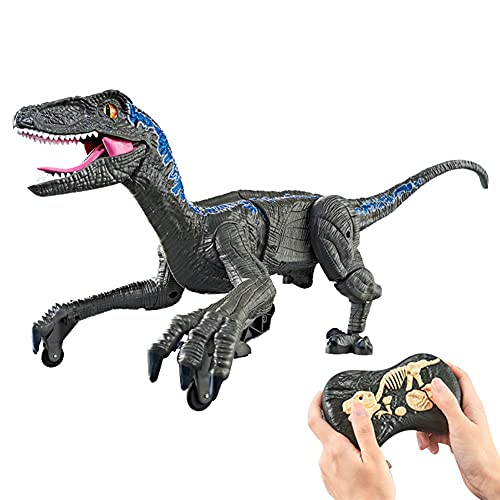 Tyrannosaurus Rex Toys, juguete eléctrico de dinosaurios teledirigido con luz LED Dinosaurio Marcante y Rugante juguetes de dinosaurios teledirigidos para niños a partir de 3 años