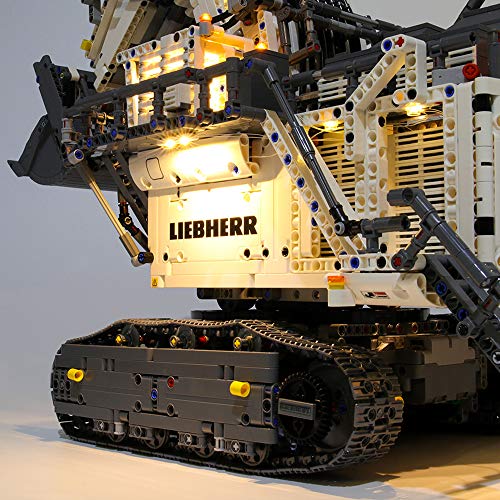 TZH Kit De Iluminación LED Modelo para Lego, Juego De Luces Alimentado por USB Compatible con 42100 Liebherr R9800, Juego De Iluminación De Bloques De Construcción De Bricolaje para Regalos