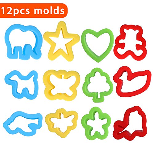 Ucradle Herramientas de Plastilina 28 Piezas para Play doh Accesorios de Plastilina Extrusora de Arcilla Plastilina Juguete de Arcilla Molde de Plástico Para Masa de Arcilla para Niños - Color al Azar