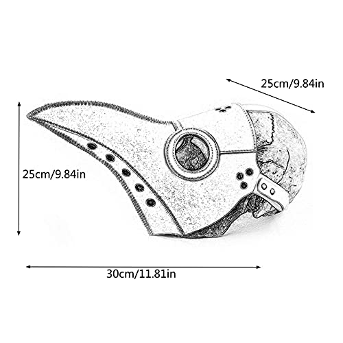 Uing Máscara de médico de Peste para Halloween, Nariz Larga, Pico de pájaro, Cuero PU, Steampunk, Disfraz de Halloween, máscara de utilería Wonderful