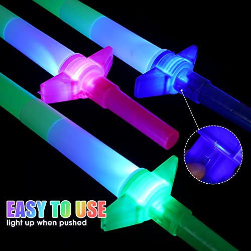 Ulikey Espada Láser de Juguete, 3 Piezas Juguete de Luminosos, Fiesta Luminoso Juguetes, Juguetes Luminosos con LED, LED Niños Fiesta Luminoso Juguetes, Cumpleaños para Fiestas Favores