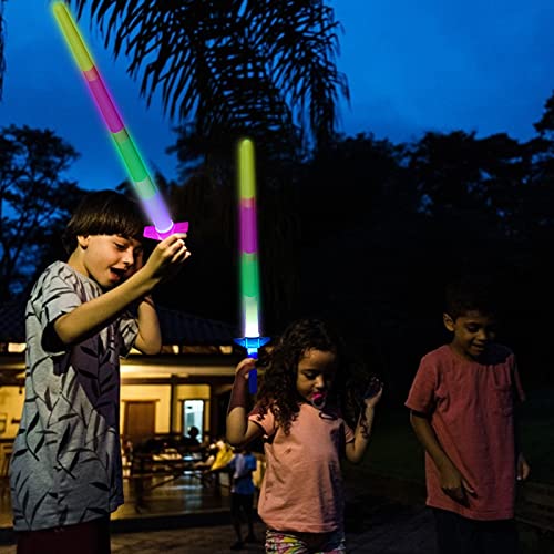 Ulikey Espada Láser de Juguete, 3 Piezas Juguete de Luminosos, Fiesta Luminoso Juguetes, Juguetes Luminosos con LED, LED Niños Fiesta Luminoso Juguetes, Cumpleaños para Fiestas Favores