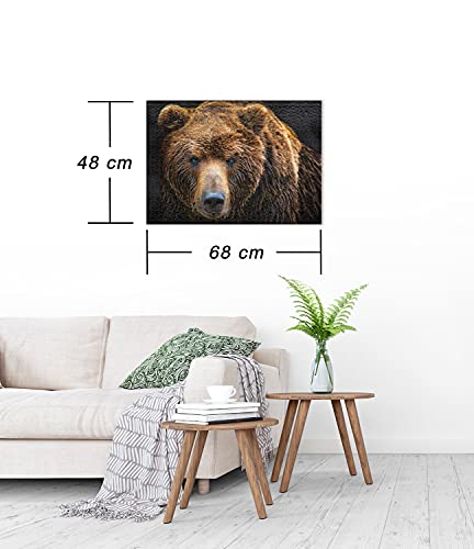 Ulmer Puzzleschmiede - Puzzle "Grizzly": Puzzle de 1000 piezas - el oso en primer plano - un moderno rompecabezas animal