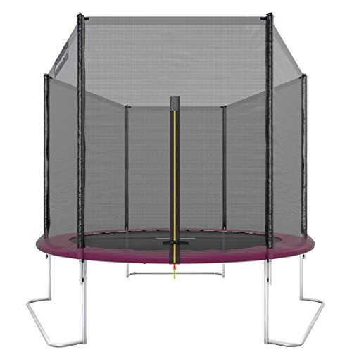 Ultrasport Cama elástica de jardín Uni-Jump Trampolín Infantil, certificación Intertek GS, con Superficie de Salto, Red de Seguridad, Unisex Niños, Rosa, 251 cm