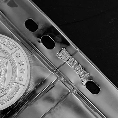 Uncle Paul Páginas de Carpeta de Monedas 200 Bolsillos - Accesorios para Porta Monedas Suministros de colección de Monedas 10 Hojas CS03020