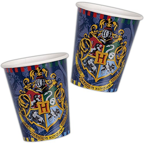 Uni que Set cumpleano Harry Potter Decoración Cumpleaños 16 Niños (16 Platos, 16 Tazas, 20 servilletas,1 Mantel) Fiesta para 16 Niños