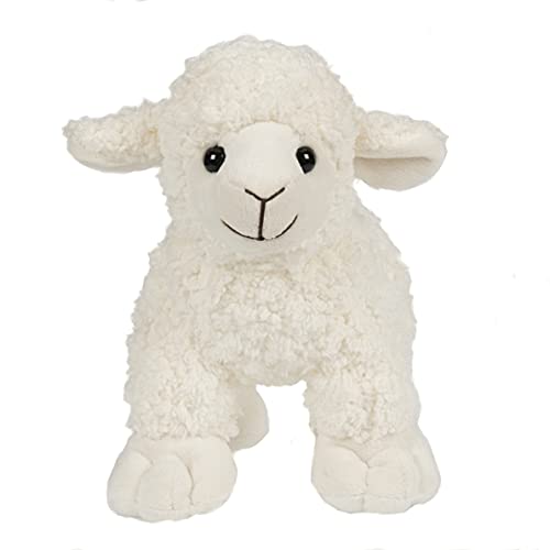 Uni-Toys - Cordero Blanco - 19 cm (Longitud) - Oveja, Animales de Granja - Animal de Peluche, BH-13057