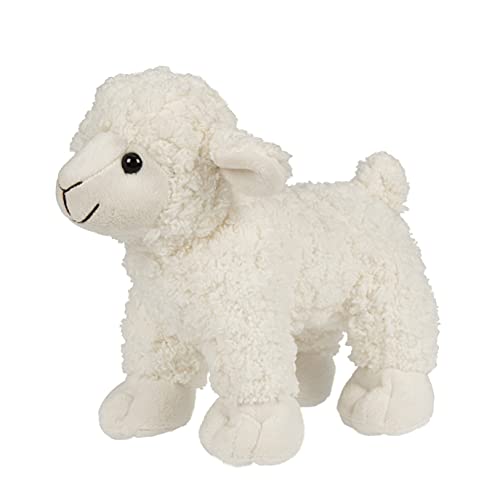 Uni-Toys - Cordero Blanco - 19 cm (Longitud) - Oveja, Animales de Granja - Animal de Peluche, BH-13057