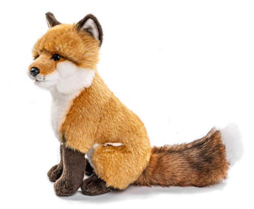 Uni-Toys - Rotfuchs clásico - 27 cm (Altura) - Zorro, Animales del Bosque - Peluche de Peluche, Color marrón, Blanco, HW-79025