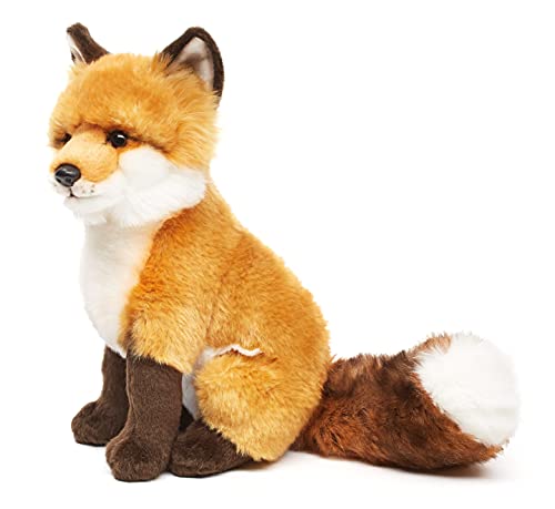 Uni-Toys - Rotfuchs clásico - 27 cm (Altura) - Zorro, Animales del Bosque - Peluche de Peluche, Color marrón, Blanco, HW-79025